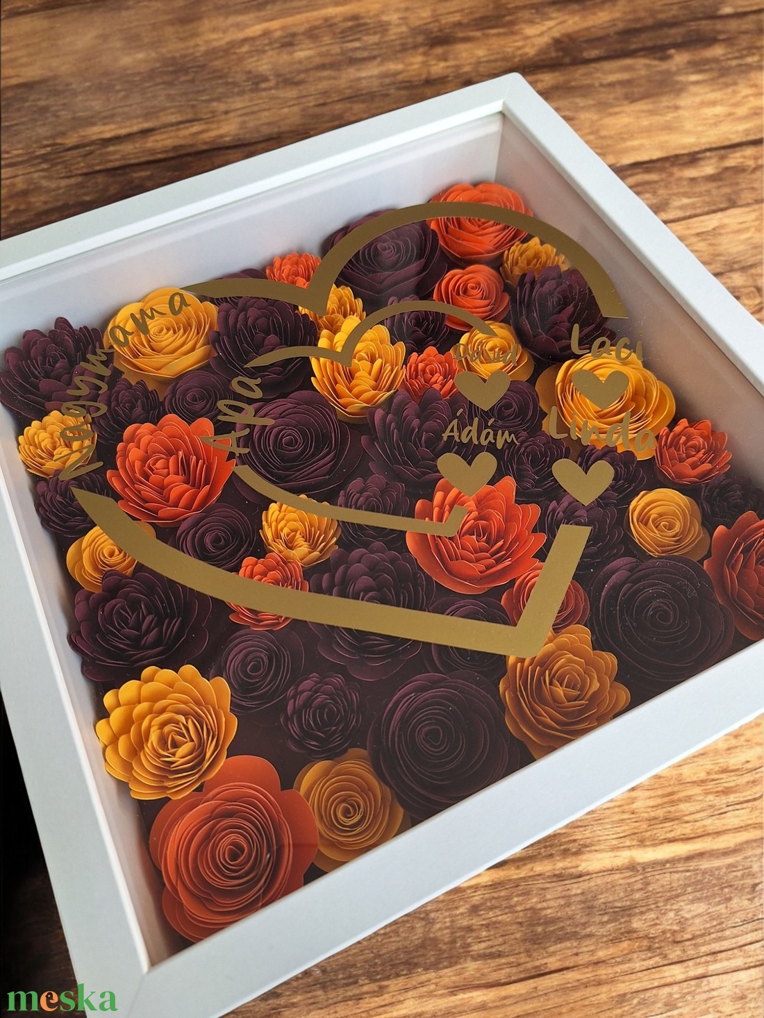 Anyák napi ajándék, nagymama köszöntő képkeret #1 - otthon & életmód - dekoráció - kép & falikép - 3d képek - Meska.hu