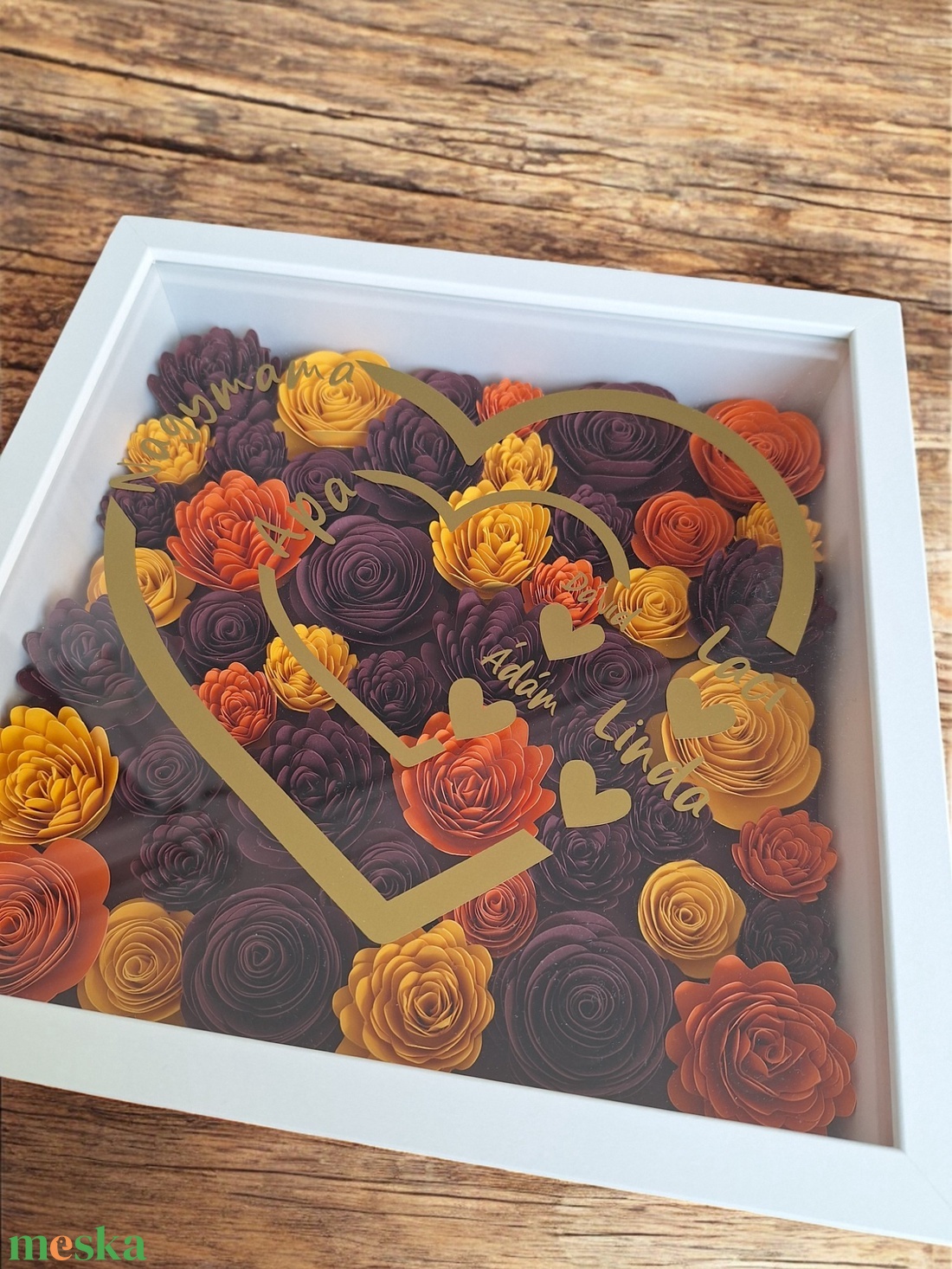 Anyák napi ajándék, nagymama köszöntő képkeret #1 - otthon & életmód - dekoráció - kép & falikép - 3d képek - Meska.hu