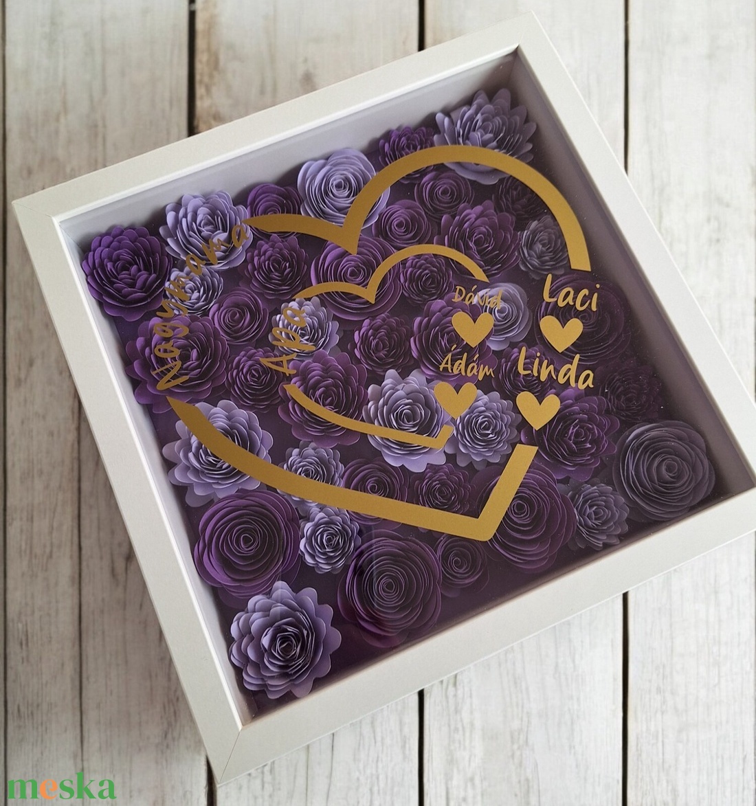 Anyák napi ajándék, nagymama köszöntő képkeret #2 - otthon & életmód - dekoráció - kép & falikép - 3d képek - Meska.hu