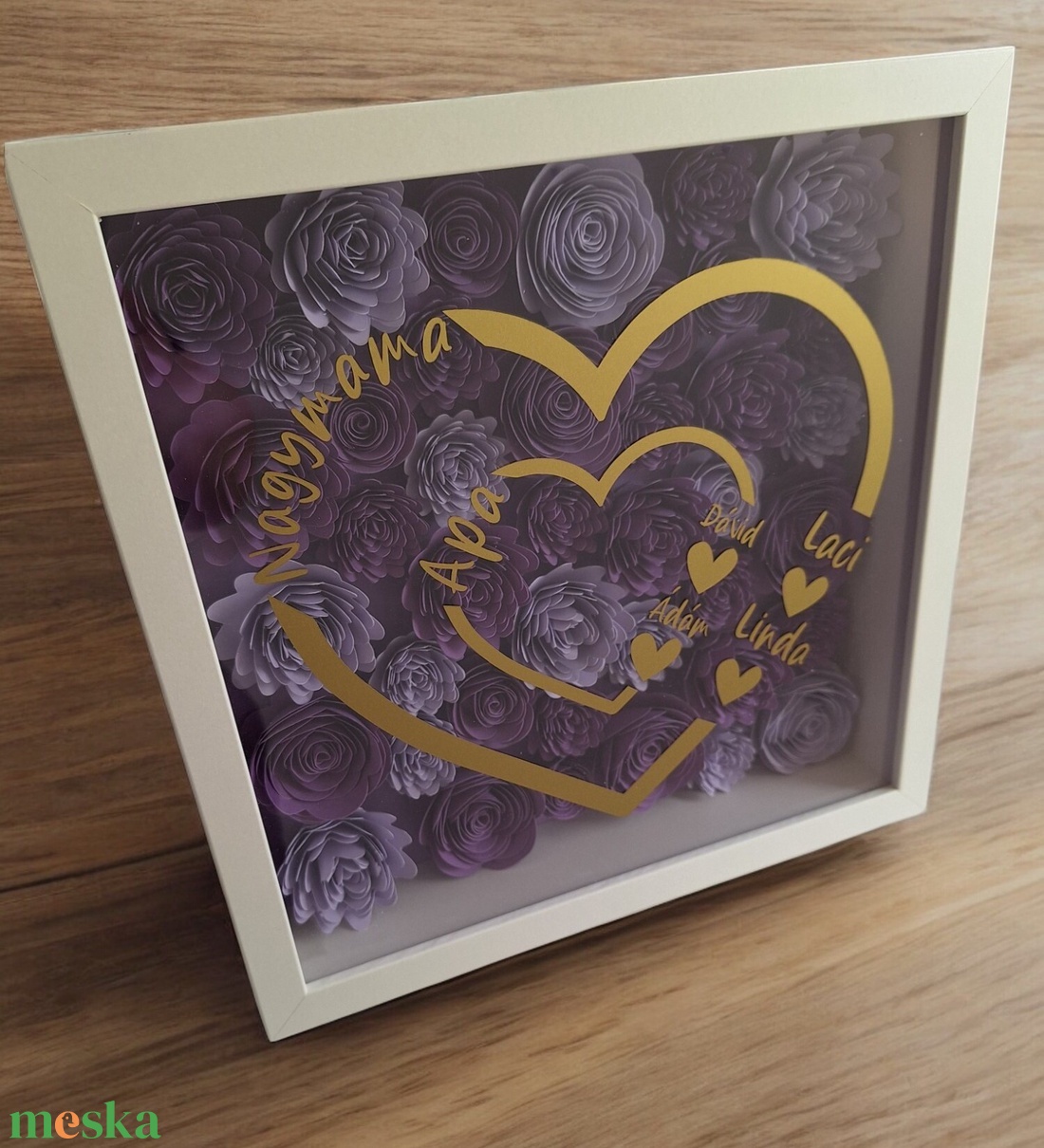 Anyák napi ajándék, nagymama köszöntő képkeret #2 - otthon & életmód - dekoráció - kép & falikép - 3d képek - Meska.hu