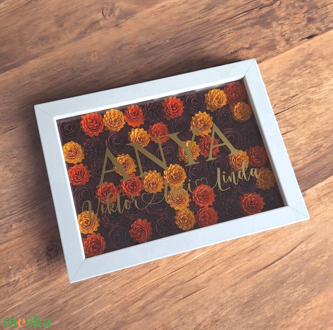Anyák napi ajándék, képkeret #3 - otthon & életmód - dekoráció - kép & falikép - 3d képek - Meska.hu