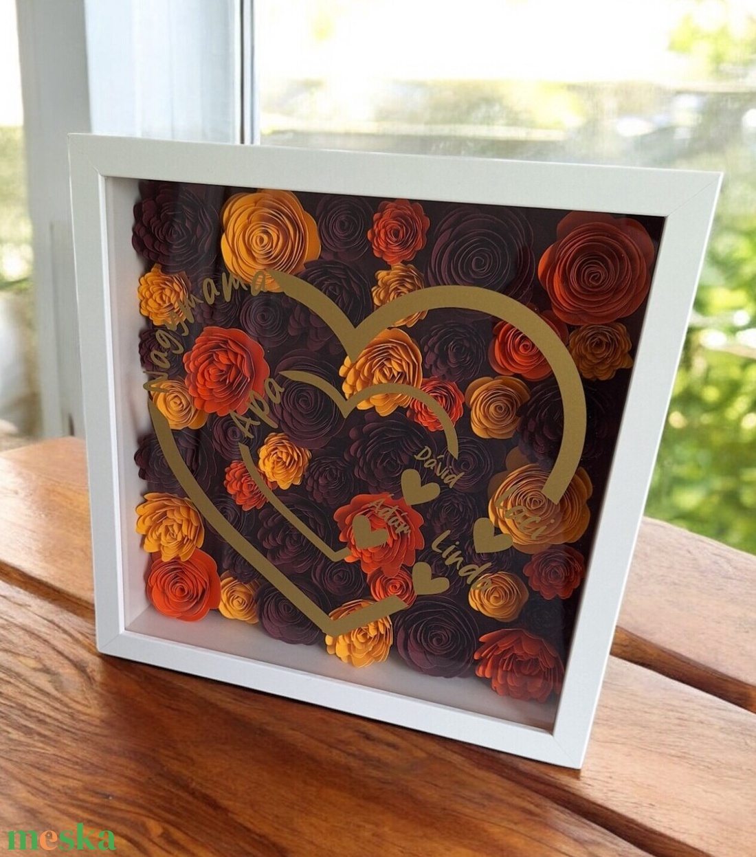 Anyák napi ajándék, nagymama köszöntő képkeret #1 - otthon & életmód - dekoráció - kép & falikép - 3d képek - Meska.hu