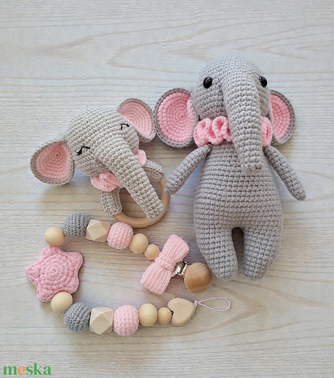 Babalátogató ajándékcsomag, babaköszöntő box - elefánt - baba - mama - babalátogató ajándékcsomag - Meska.hu