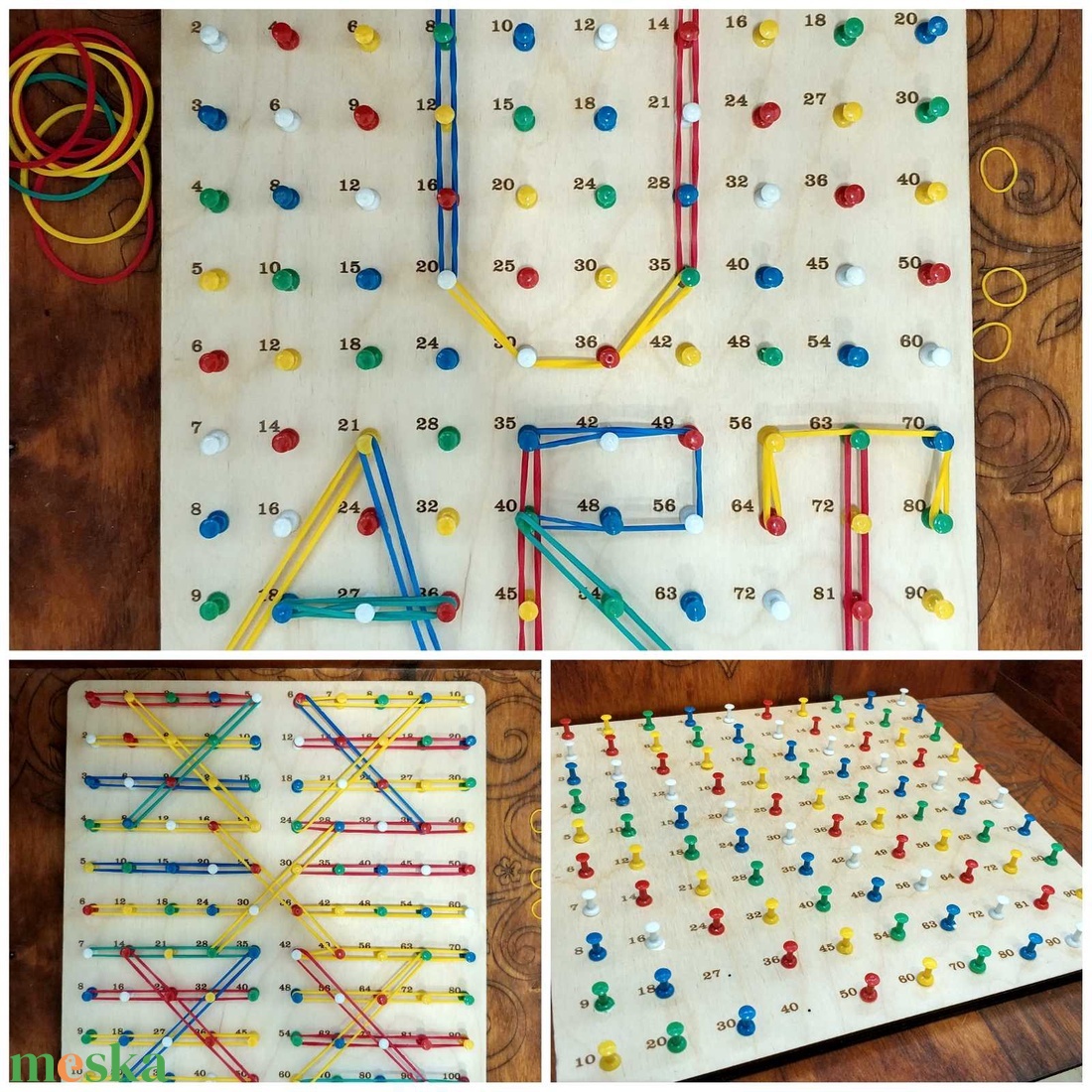 Geoboard / Fa Geotábla Oktatasi Játék / Szorzótábla - játék & sport - készségfejlesztő és logikai játék - oktató játékok - Meska.hu Geoboard / Fa Geotábla Oktatasi Játék / Szorzótábla - játék & sport - készségfejlesztő és logikai játék - oktató játékok - Meska.hu