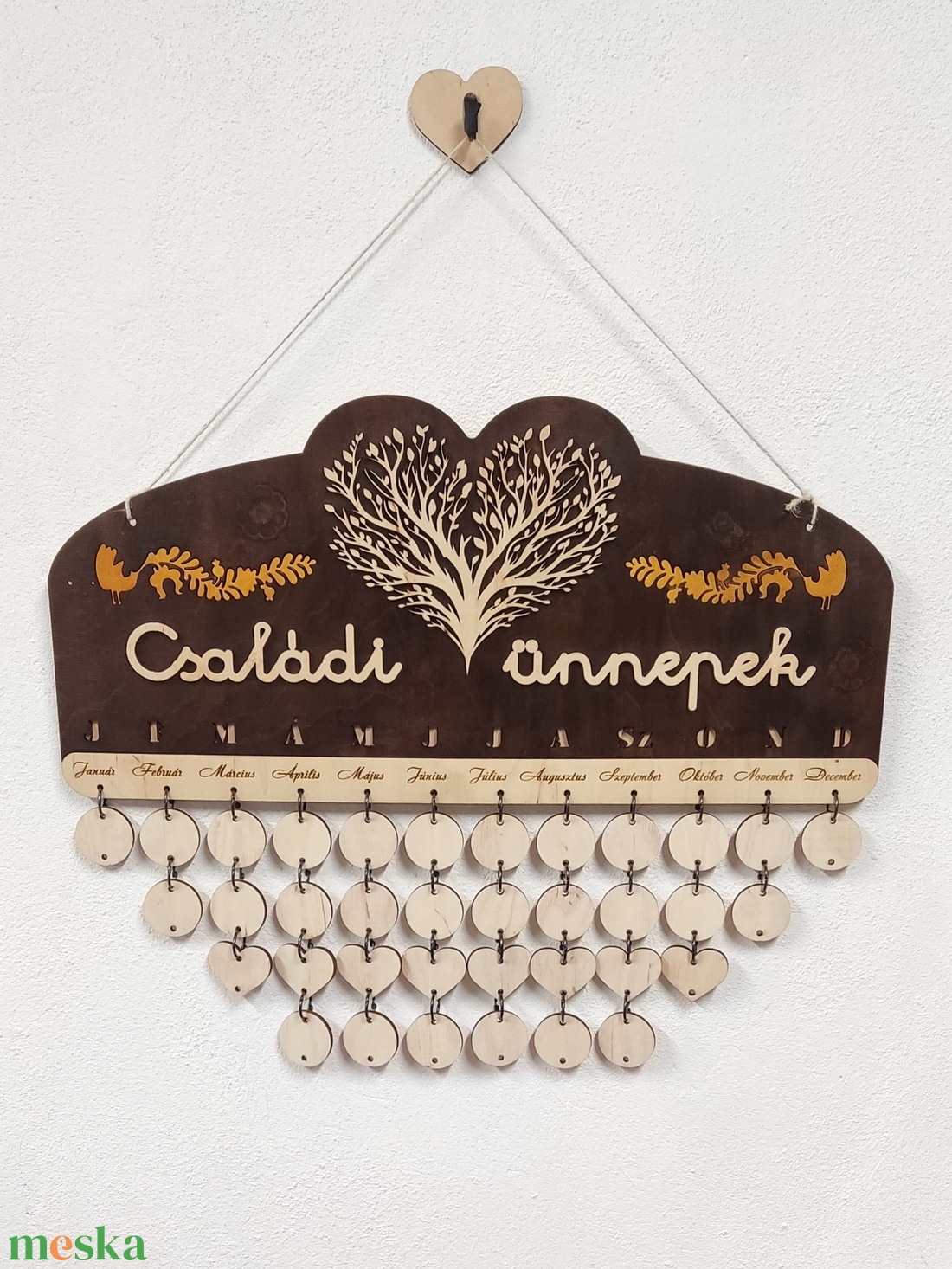 Családi naptár - otthon & életmód - dekoráció - fali és függő dekoráció - falinaptár & öröknaptár - Meska.hu