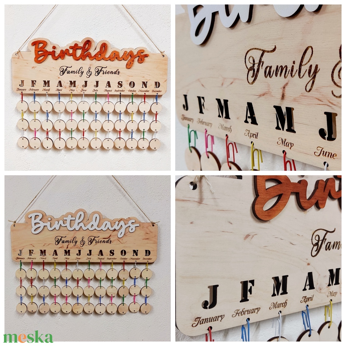 Családi naptár - otthon & életmód - dekoráció - fali és függő dekoráció - falinaptár & öröknaptár - Meska.hu