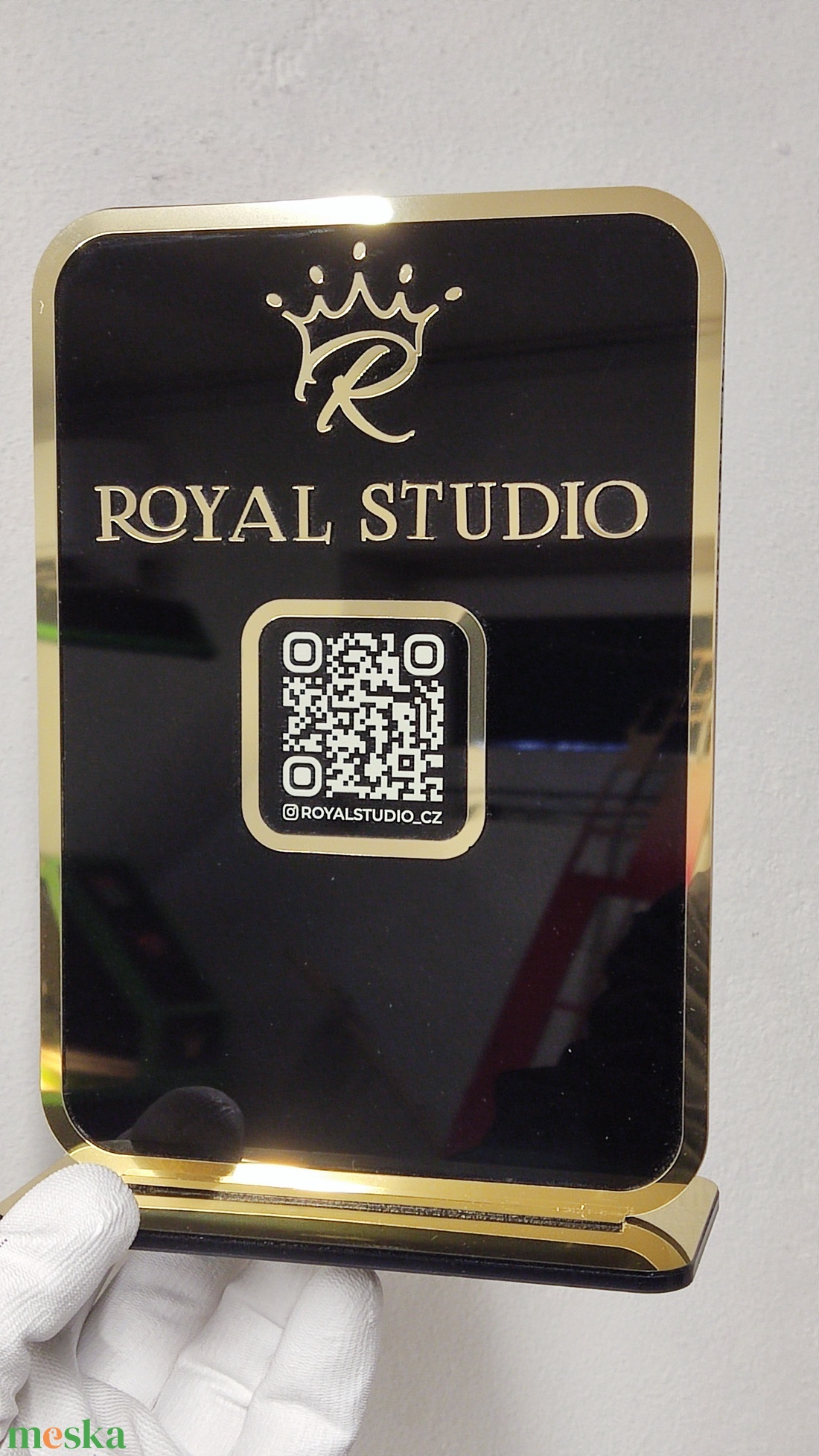 QR-tábla egyedi felirattal - művészet - reklám tárgyak - Meska.hu