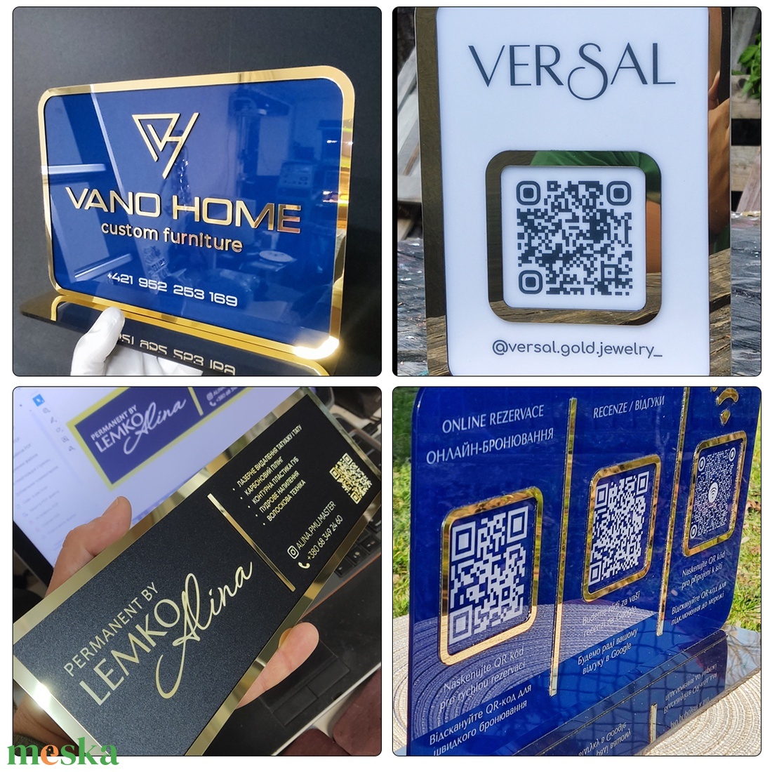 QR-tábla egyedi felirattal - művészet - reklám tárgyak - Meska.hu