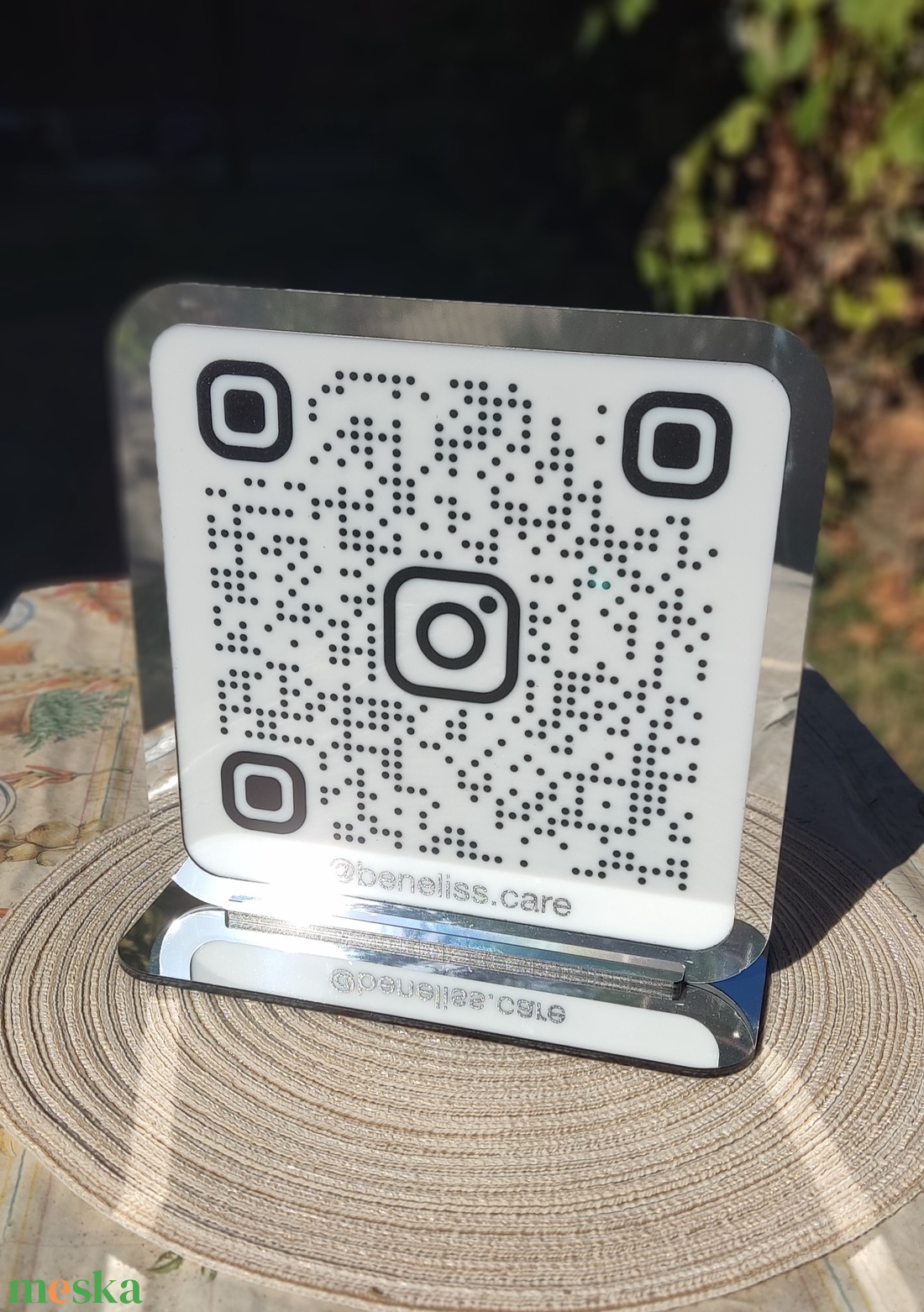 QR-tábla egyedi felirattal - művészet - reklám tárgyak - Meska.hu