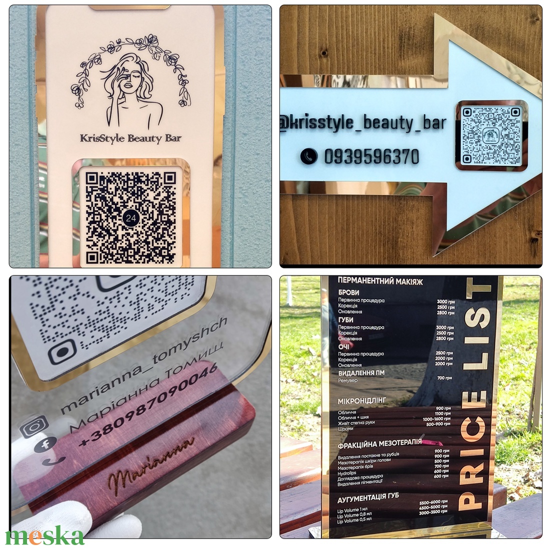 QR-tábla egyedi felirattal - művészet - reklám tárgyak - Meska.hu