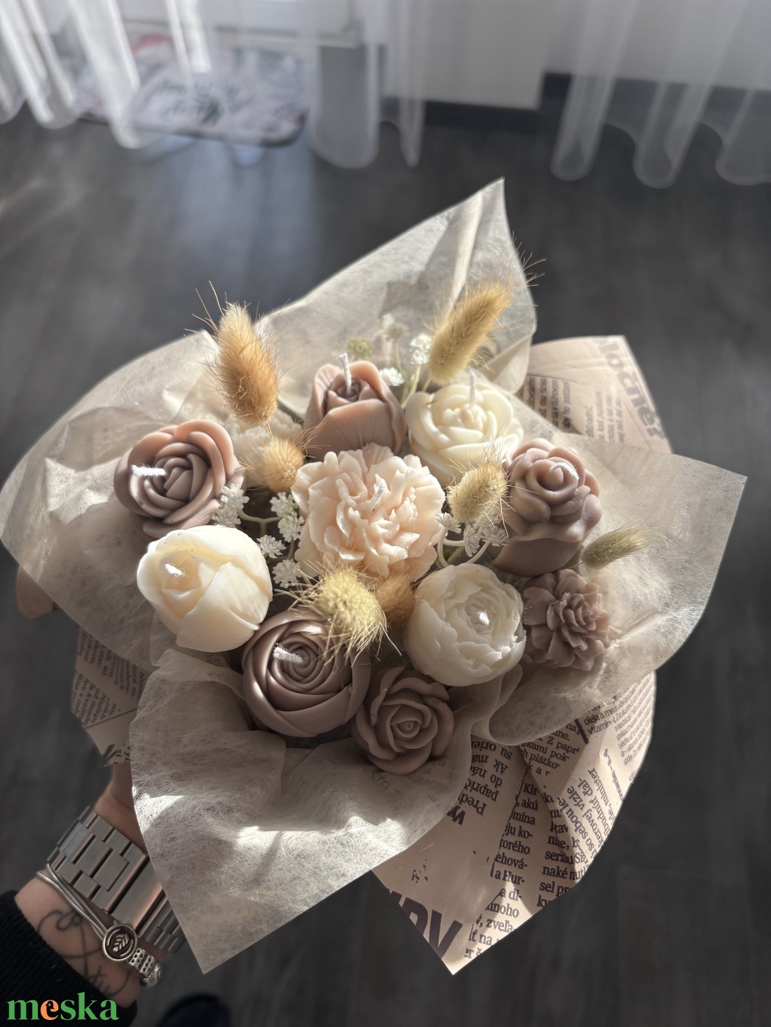 Viasz virágbox - otthon & életmód - gyertya, illat, aroma - gyertya - Meska.hu