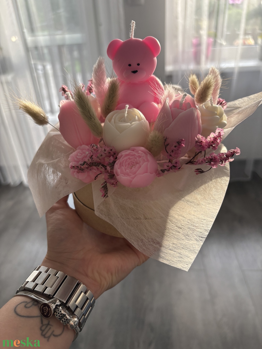 Viasz virágbox - otthon & életmód - gyertya, illat, aroma - gyertya - Meska.hu