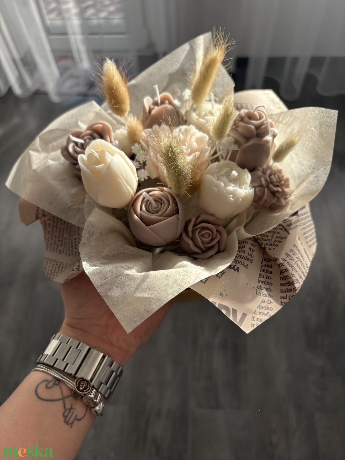 Viasz virágbox - otthon & életmód - gyertya, illat, aroma - gyertya - Meska.hu