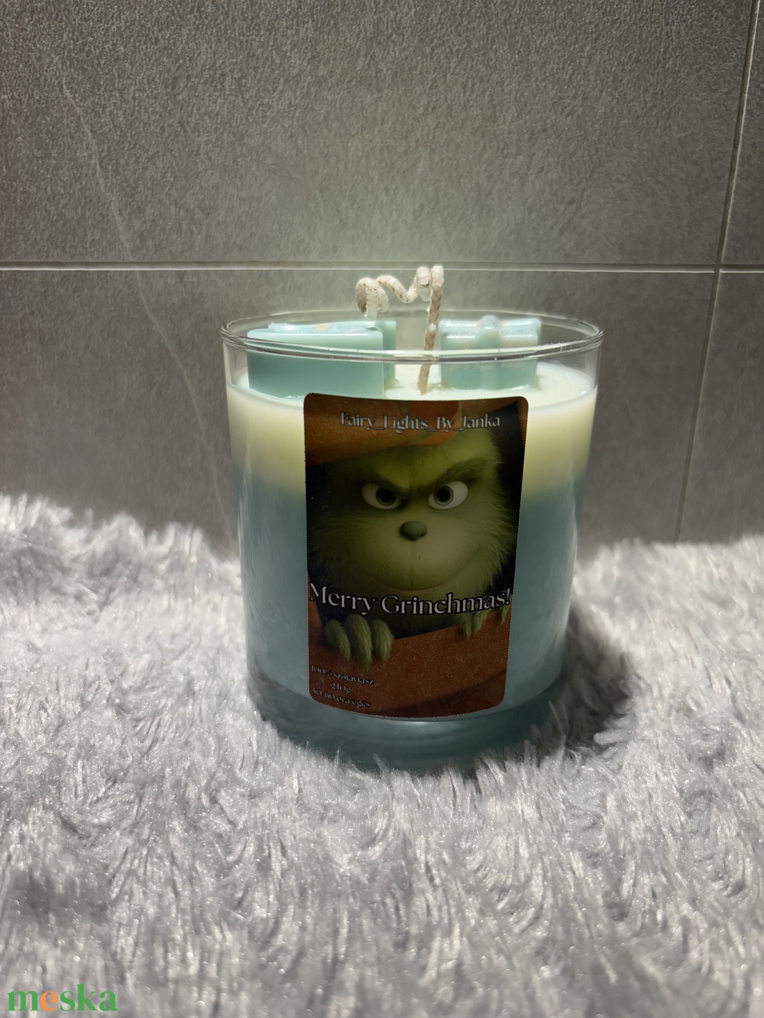 GrinchMas illatgyertya - karácsony - karácsonyi lakásdekoráció - karácsonyfa, grincsfa - Meska.hu