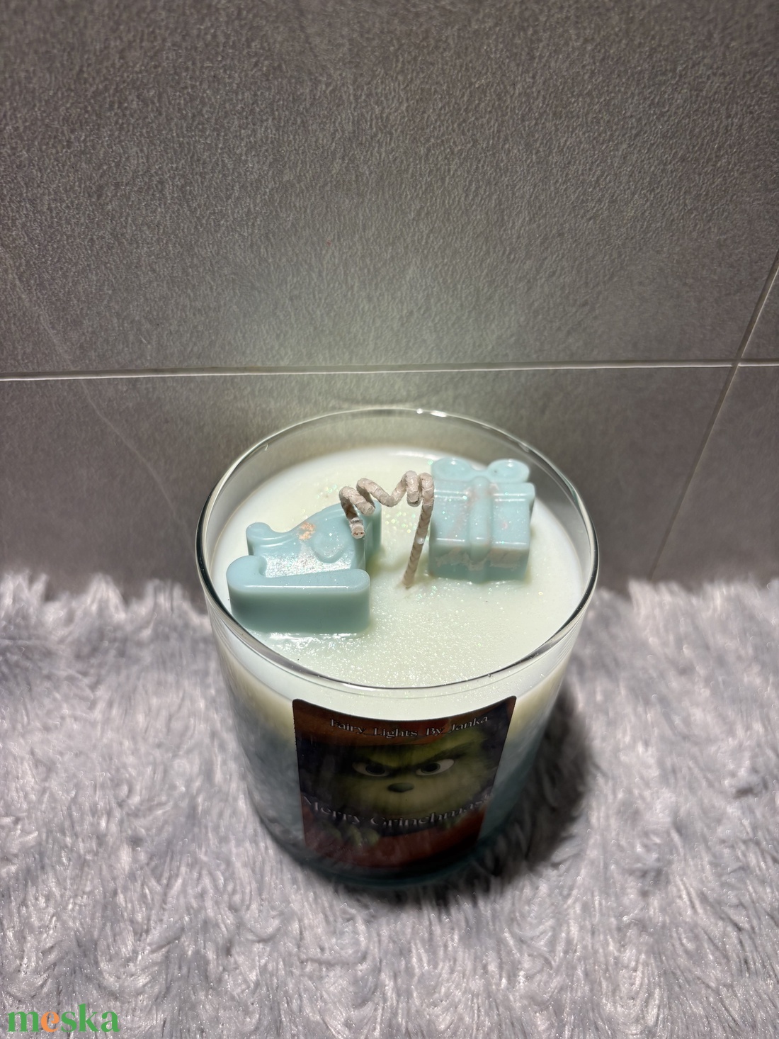 GrinchMas illatgyertya - karácsony - karácsonyi lakásdekoráció - karácsonyfa, grincsfa - Meska.hu