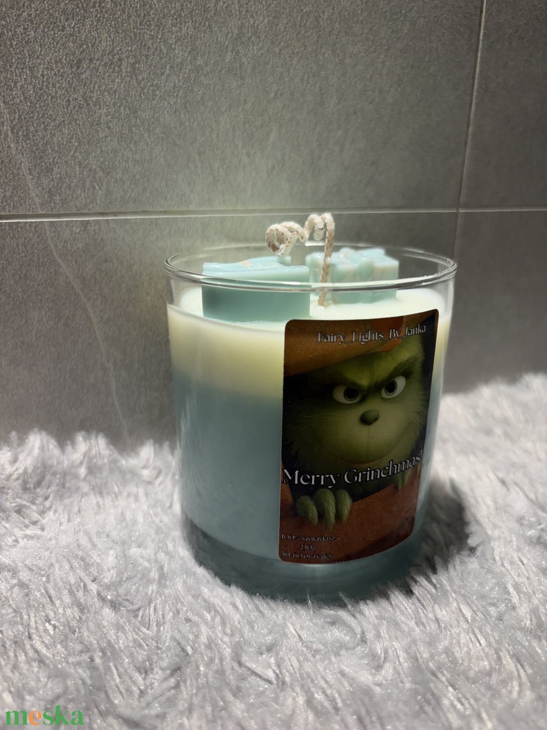 GrinchMas illatgyertya - karácsony - karácsonyi lakásdekoráció - karácsonyfa, grincsfa - Meska.hu