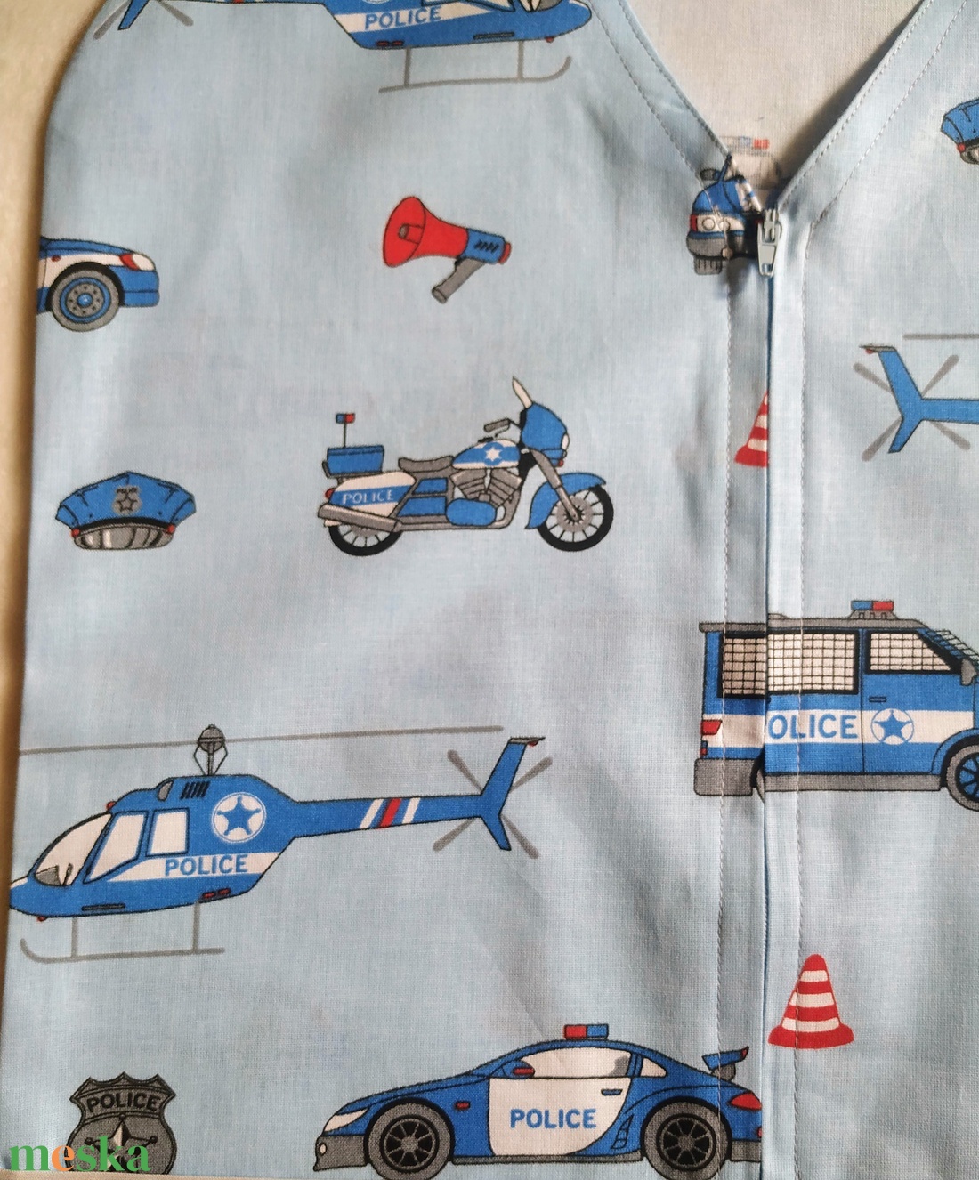 Rendőrautós ovis zsák és tornazsák szett  - játék & sport - ovis felszerelés - óvodai jelek - Meska.hu