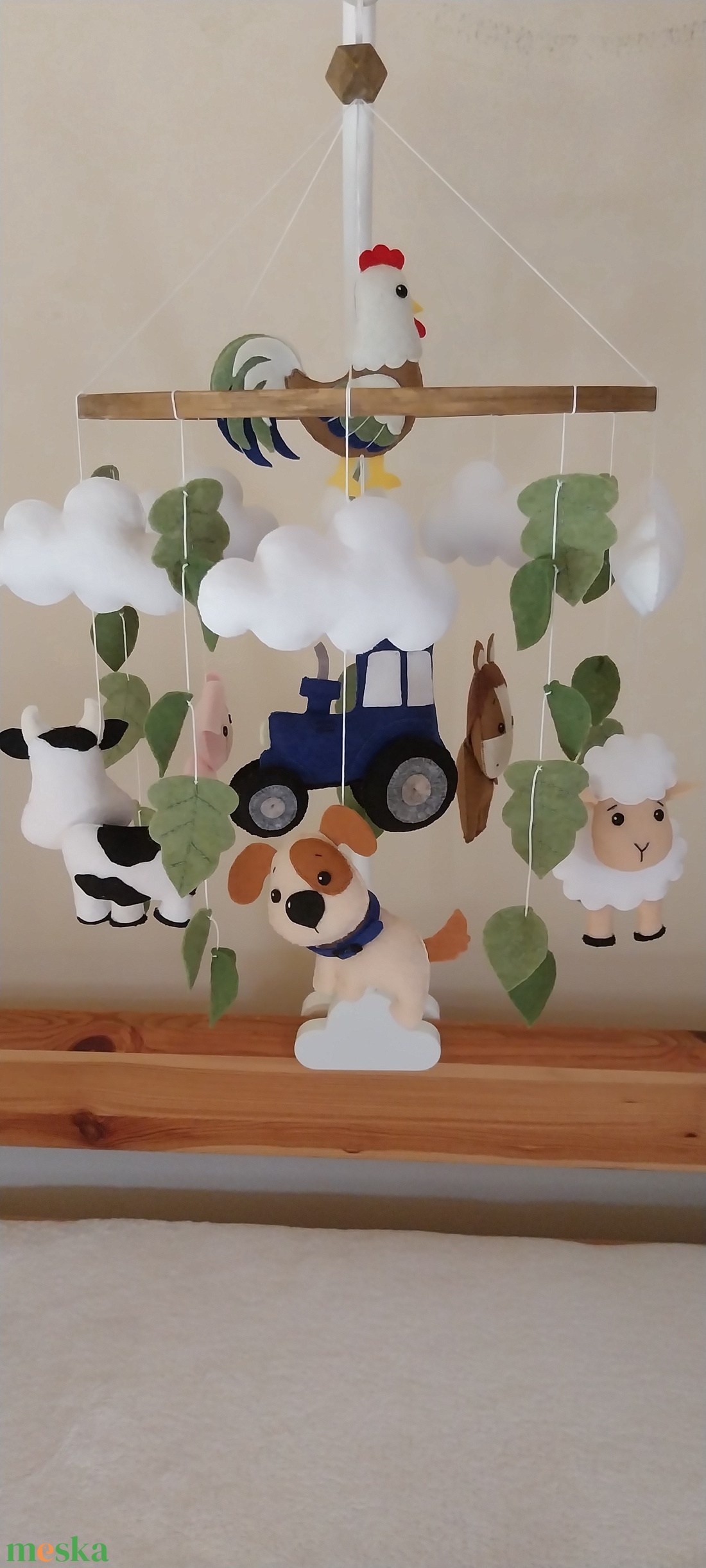 Napsugár major kiságyforgó farm tematikával  - játék & sport - 3 éves kor alattiaknak - kiságyforgó - Meska.hu