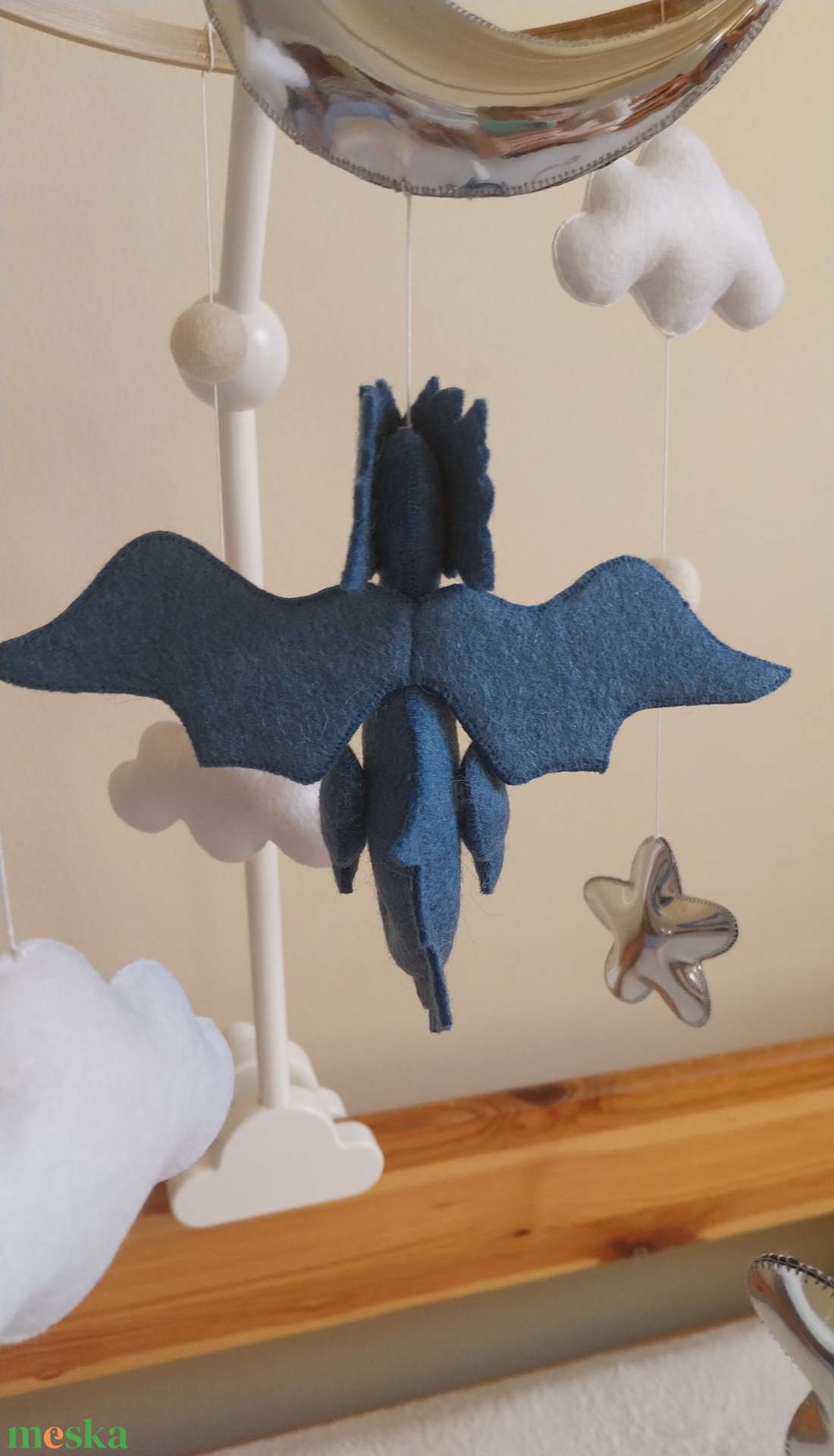 Sárkányok háza kiságyforgó kisfiúnak sárkánnyal  - baba - mama - baba játékok - kiságyforgó - Meska.hu