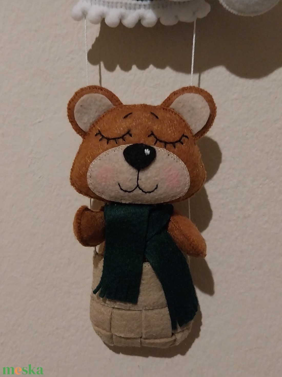 Hőlégballonos babaszoba dekoráció kisfiúnak macival - baba - mama - babaszoba dekoráció - babaszoba kép - Meska.hu