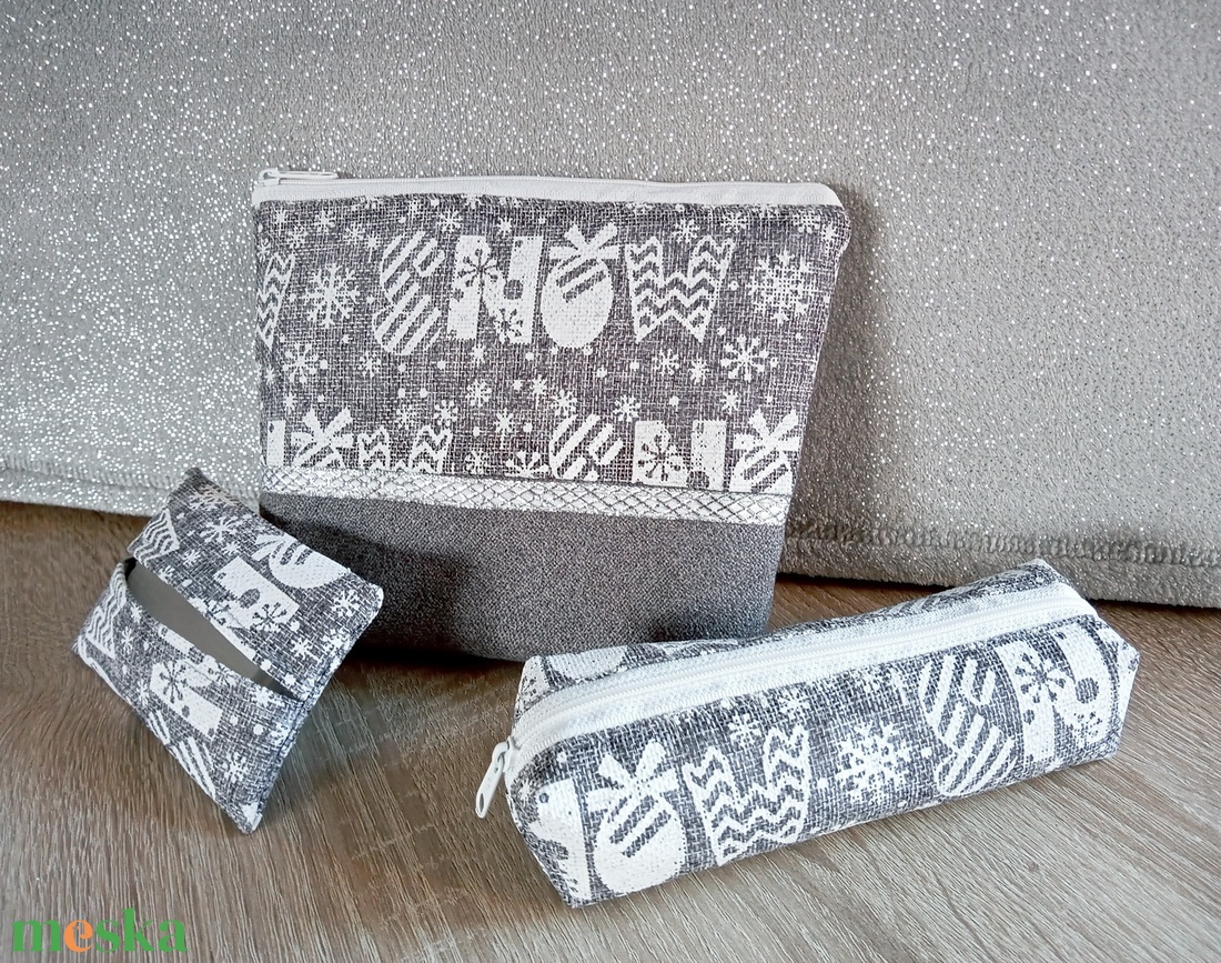 Snow feliratú karácsonyi mintás neszesszer szett - táska & tok - neszesszer - Meska.hu Snow feliratú karácsonyi mintás neszesszer szett - táska & tok - neszesszer - Meska.hu