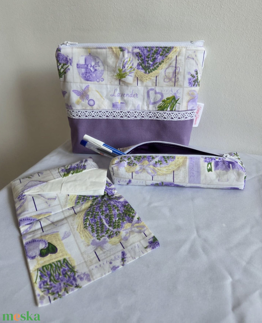 Levendula csokor neszesszer szett - táska & tok - neszesszer - Meska.hu