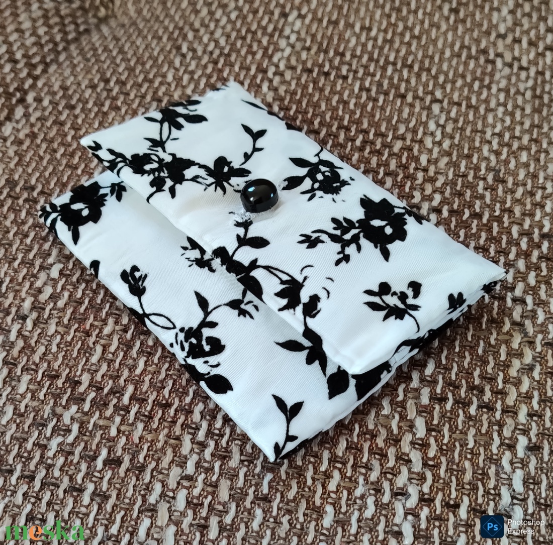 Elegáns virág mintás zsebkendő, tampon, betéttartó - táska & tok - pénztárca & más tok - zsebkendőtartó tok - Meska.hu