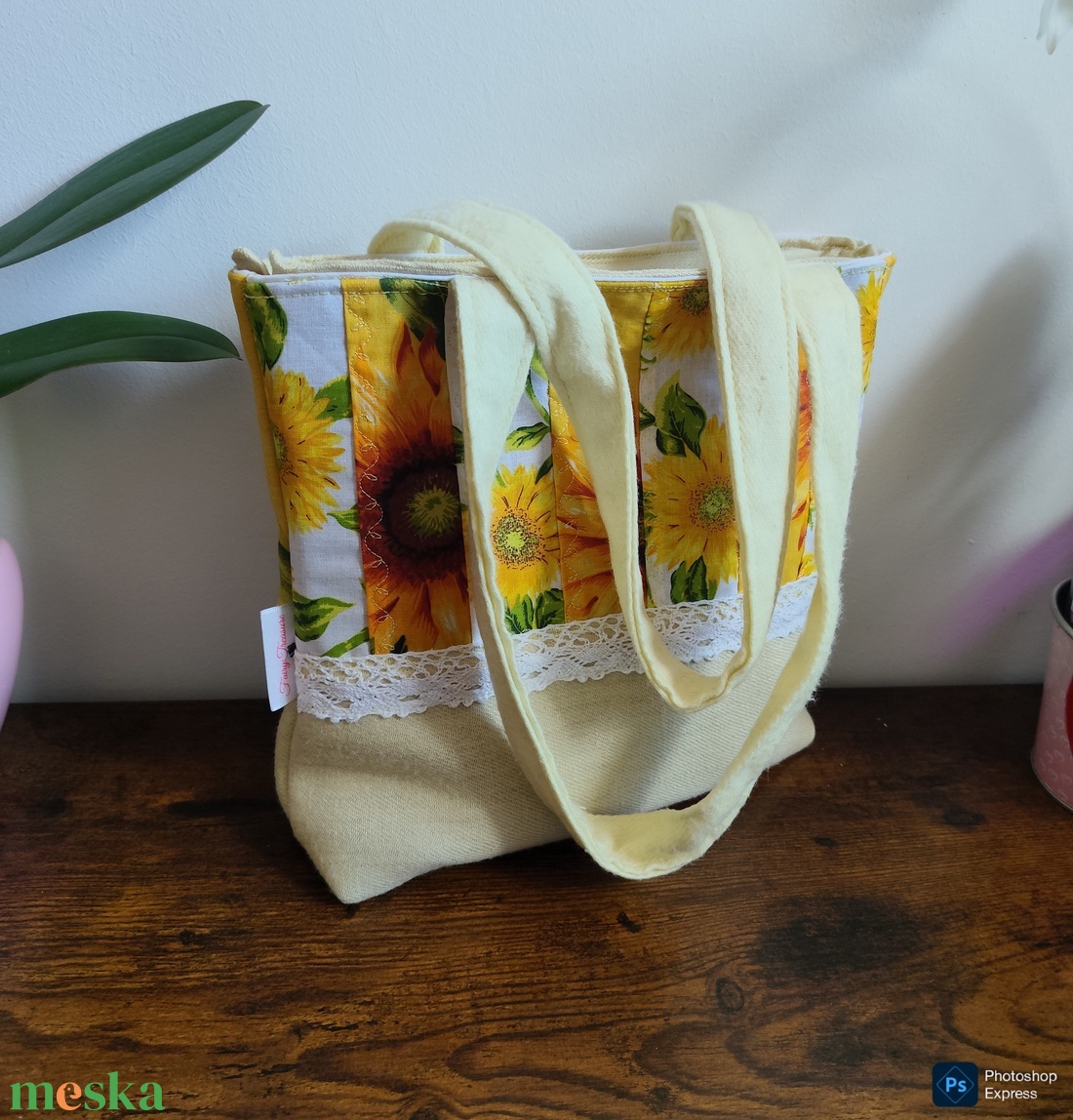 Napraforgó mintás patchwork táska - táska & tok - kézitáska & válltáska - válltáska - Meska.hu