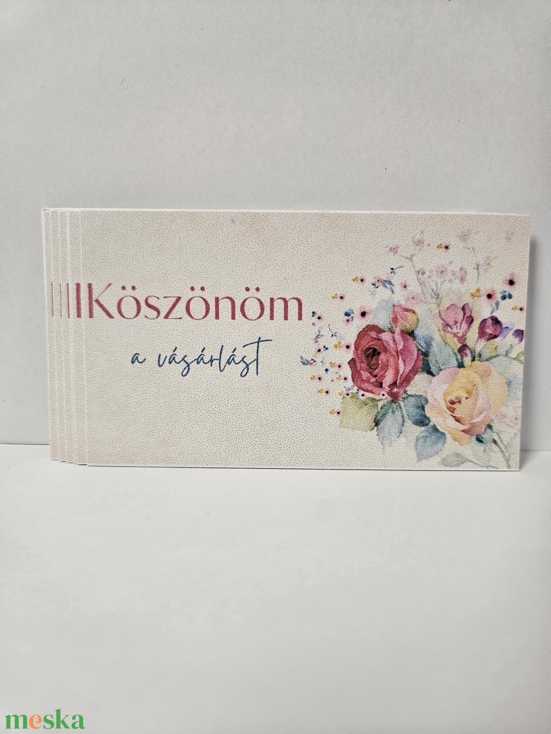 Köszönőkártya - virágos - otthon & életmód - papír, írószer - névjegykártya - Meska.hu
