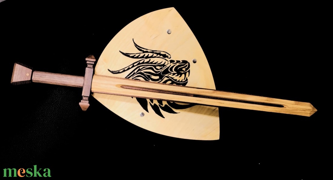 Fa kard és pajzs  - játék & sport - hinta & kerti játék - Meska.hu