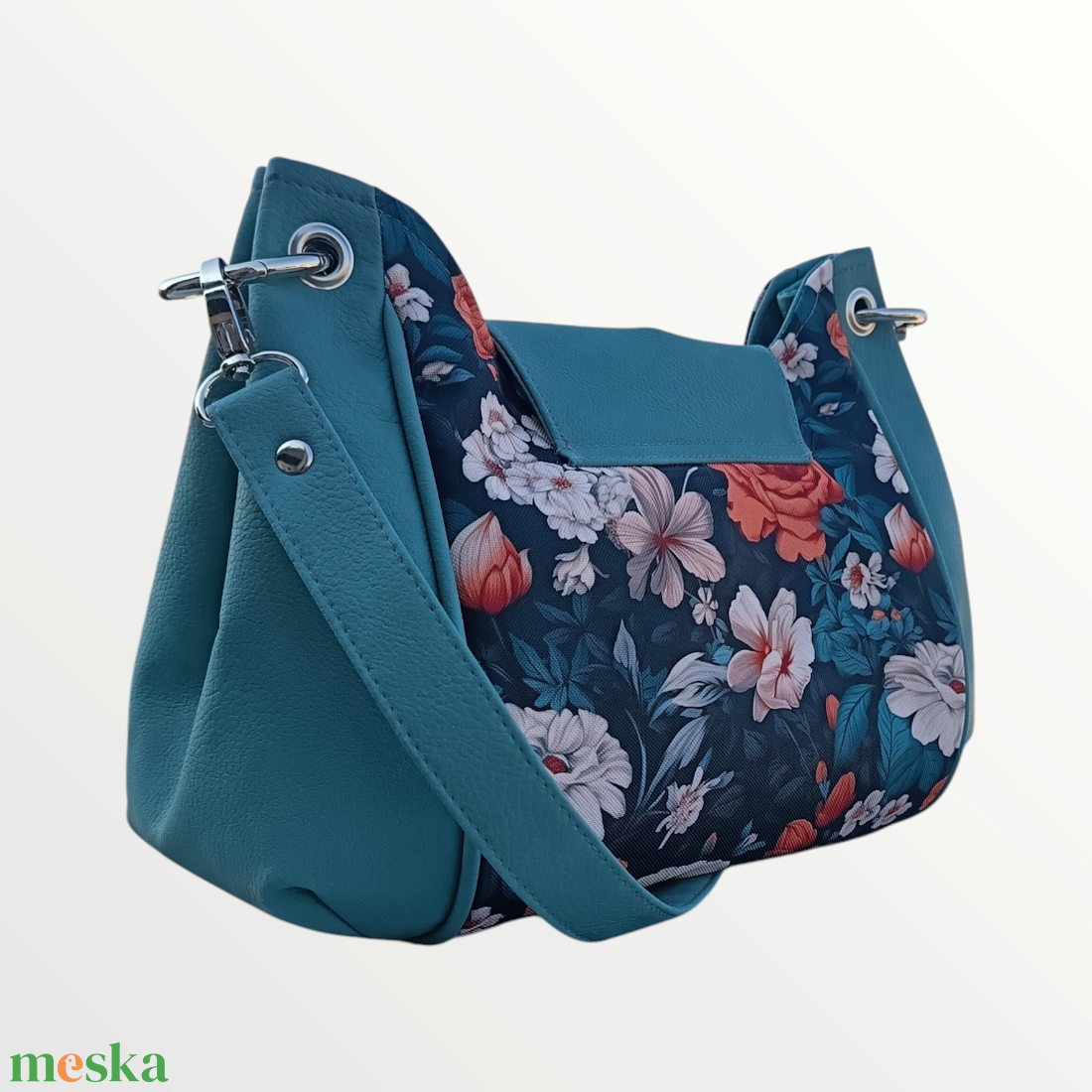 Női crossbody virágos táska  - táska & tok - kézitáska & válltáska - vállon átvethető táska - Meska.hu