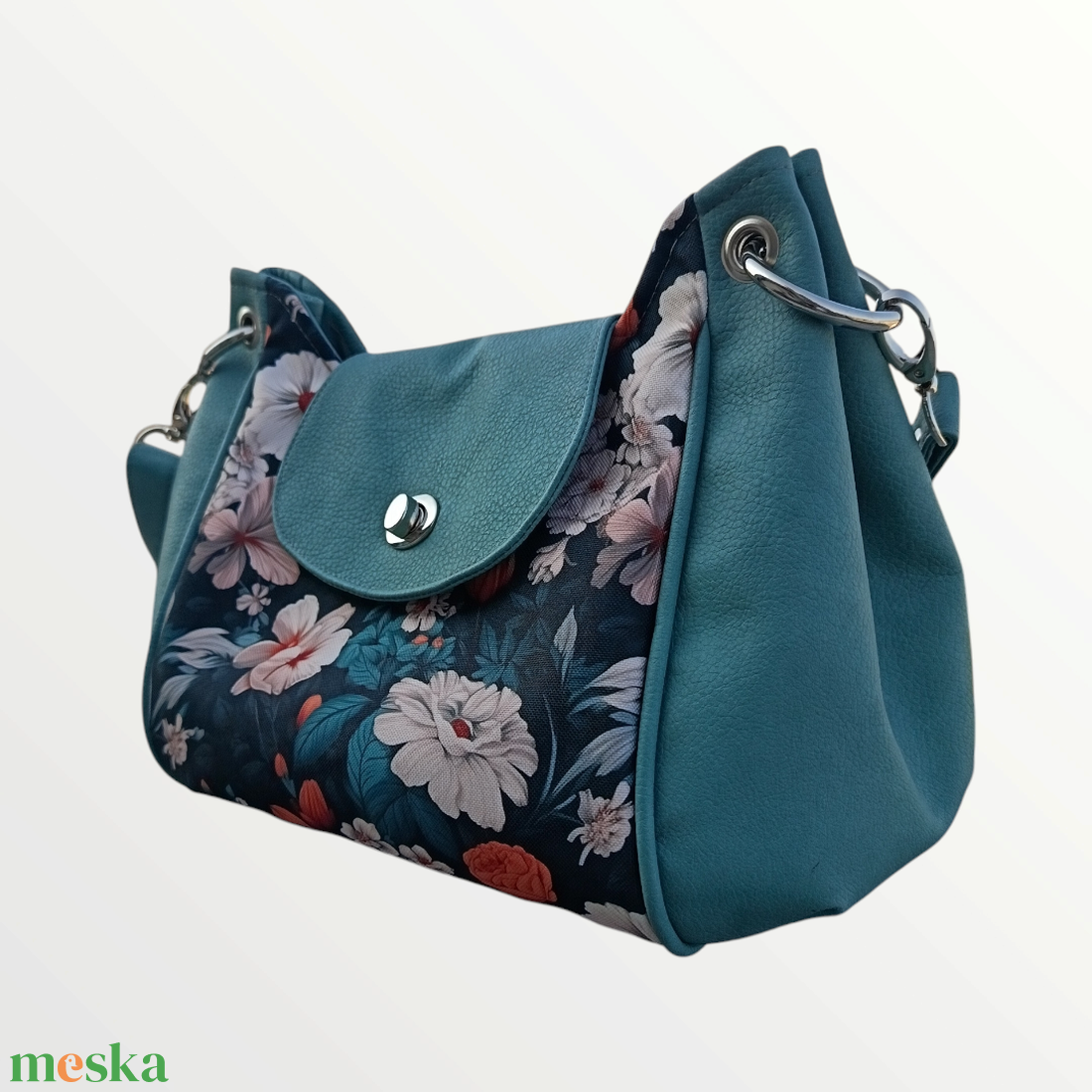 Női crossbody virágos táska  - táska & tok - kézitáska & válltáska - vállon átvethető táska - Meska.hu