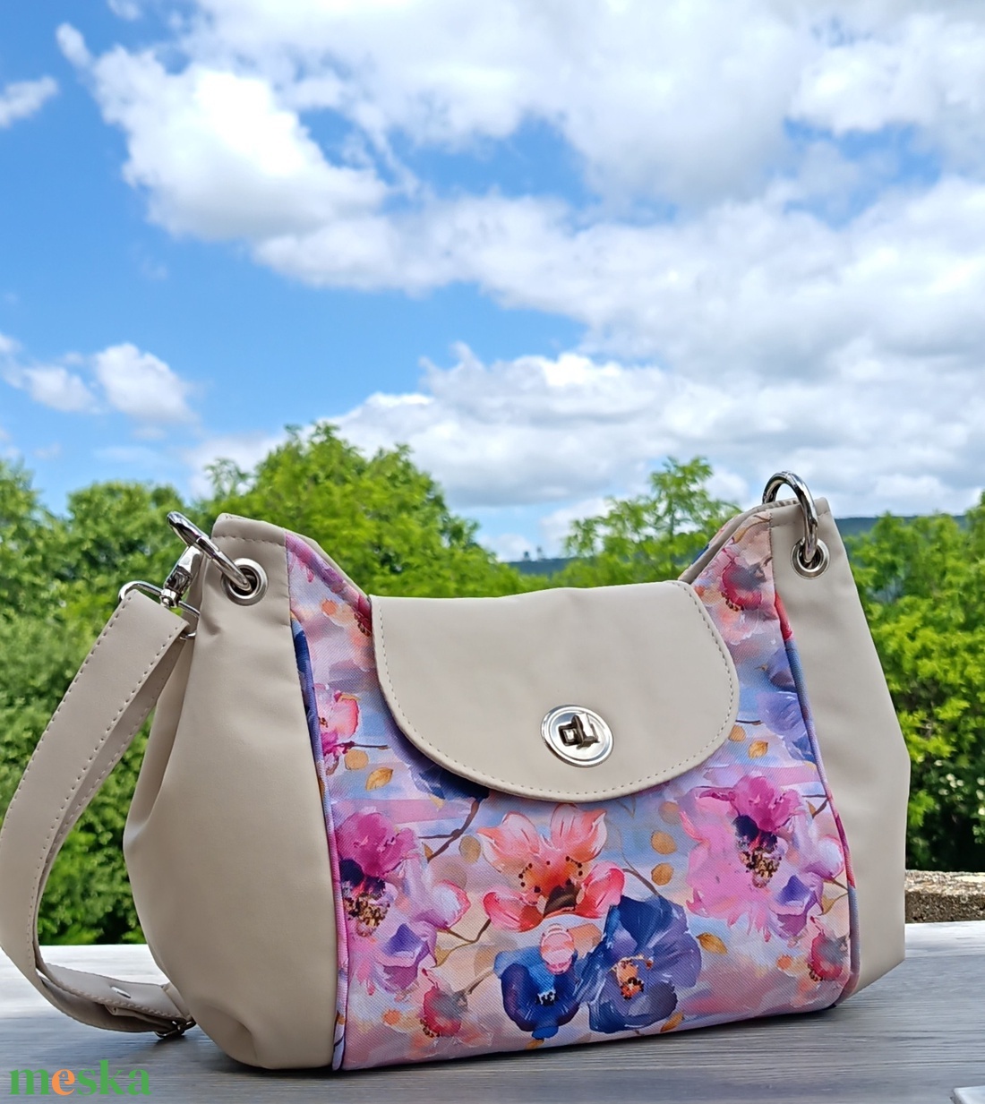 Női crossbody virágos táska  -  - Meska.hu