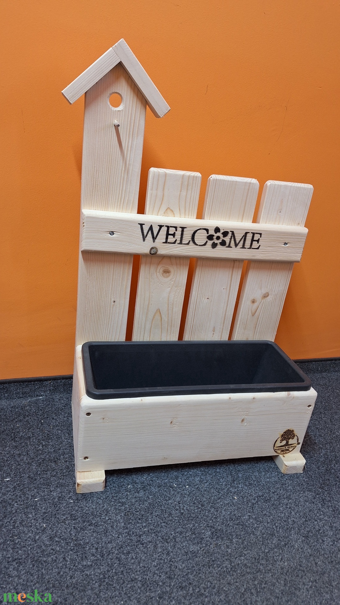 Madárházikós balkon tartó welcome felirattal  - otthon & életmód - ház & kert - virágláda, balkonláda - Meska.hu