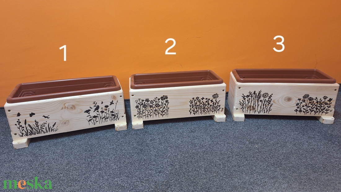 Virágmintás balkon tartó - otthon & életmód - ház & kert - virágláda, balkonláda - Meska.hu