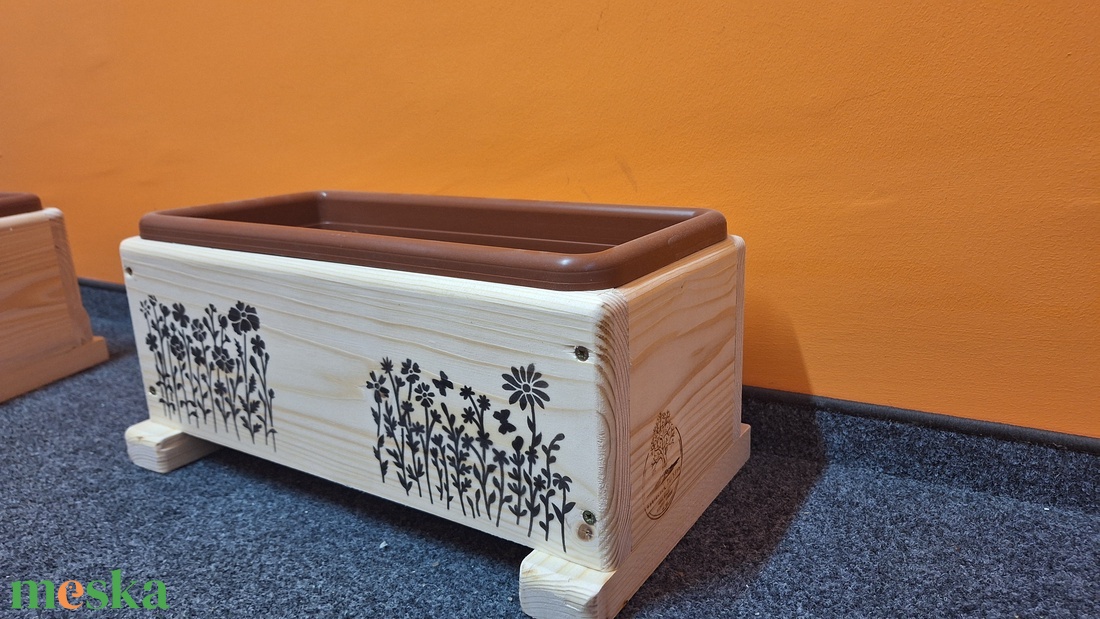 Virágmintás balkon tartó - otthon & életmód - ház & kert - virágláda, balkonláda - Meska.hu