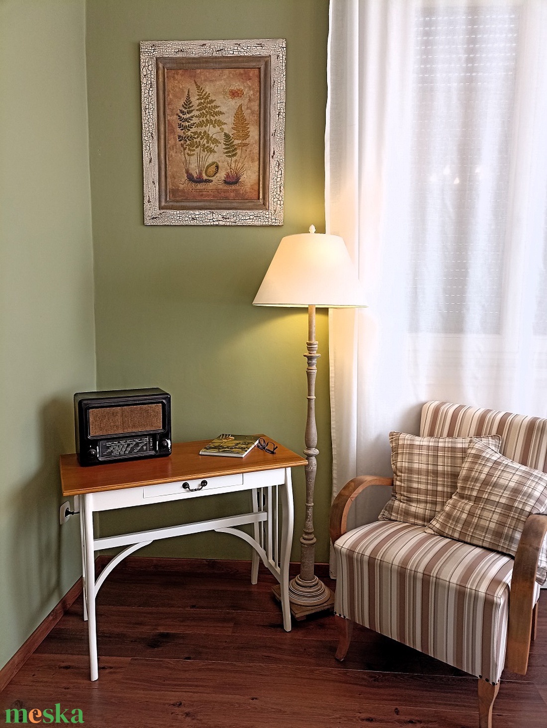 Toszkán stílusú vintage szecessziós konzolasztal, kis asztal anno 1930 - otthon & lakás - bútor - asztal - Meska.hu