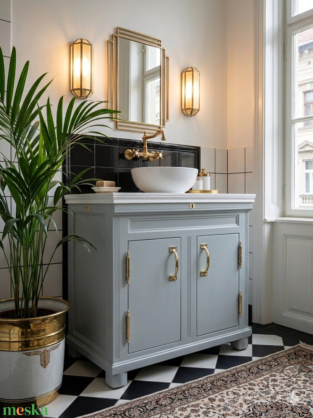 Vintage szecessziós jégszekrény/mosdószekrény anno 1905 - otthon & életmód - fürdőszoba - fürdőszobai tároló - Meska.hu