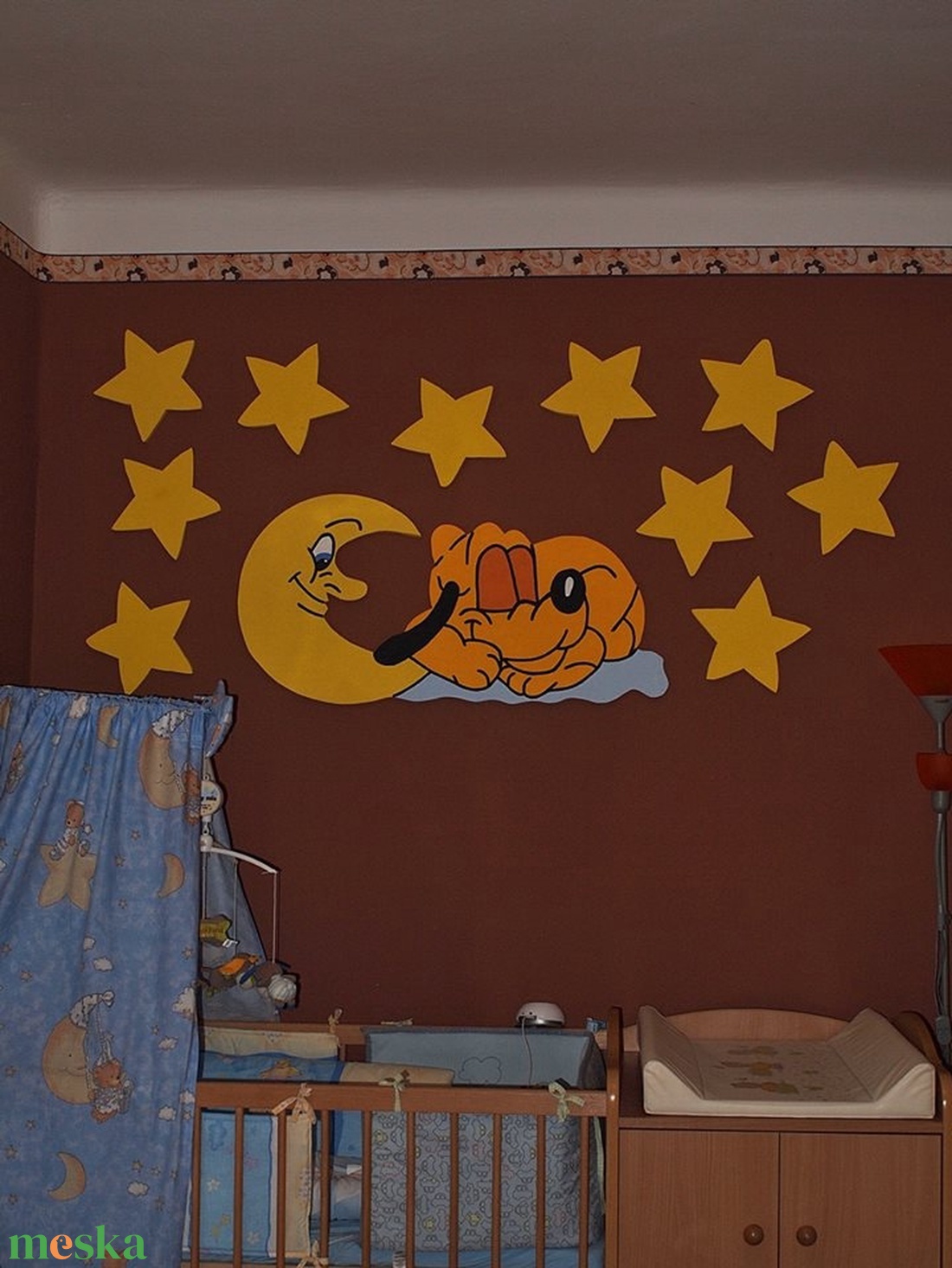 Gyerekszoba babaszoba fali dekoráció az ár tartalmaz egy 100x50cm holdat állatkával plusz 10db 20-25cm csillagot - otthon & életmód - babaszoba, gyerekszoba - babaszoba dekoráció - Meska.hu Gyerekszoba babaszoba fali dekoráció az ár tartalmaz egy 100x50cm holdat állatkával plusz 10db 20-25cm csillagot - otthon & életmód - babaszoba, gyerekszoba - babaszoba dekoráció - Meska.hu