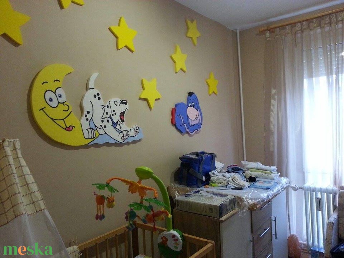 Gyerekszoba babaszoba fali dekoráció az ár tartalmaz egy 100x50cm holdat állatkával plusz 10db 20-25cm csillagot - otthon & életmód - babaszoba, gyerekszoba - babaszoba dekoráció - Meska.hu Gyerekszoba babaszoba fali dekoráció az ár tartalmaz egy 100x50cm holdat állatkával plusz 10db 20-25cm csillagot - otthon & életmód - babaszoba, gyerekszoba - babaszoba dekoráció - Meska.hu
