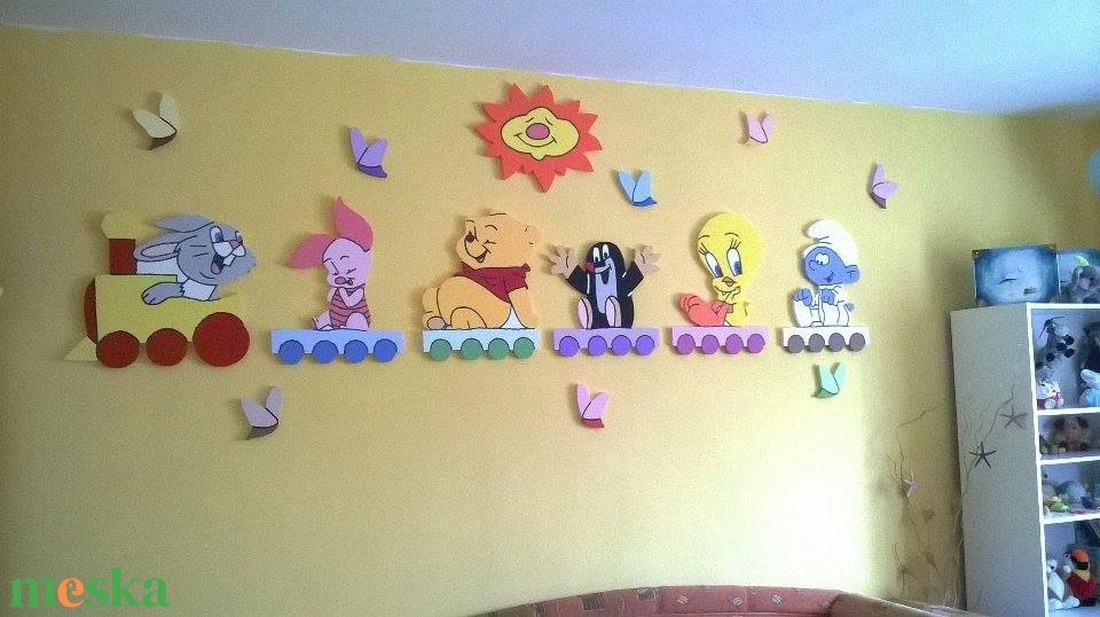 Gyerekszoba babaszoba fali dekoráció az ár tartalmaz egy közel 3 méteres vonatot állatkákkal plusz 10 pillangó 50cm nap - otthon & életmód - babaszoba, gyerekszoba - babaszoba dekoráció - Meska.hu Gyerekszoba babaszoba fali dekoráció az ár tartalmaz egy közel 3 méteres vonatot állatkákkal plusz 10 pillangó 50cm nap - otthon & életmód - babaszoba, gyerekszoba - babaszoba dekoráció - Meska.hu