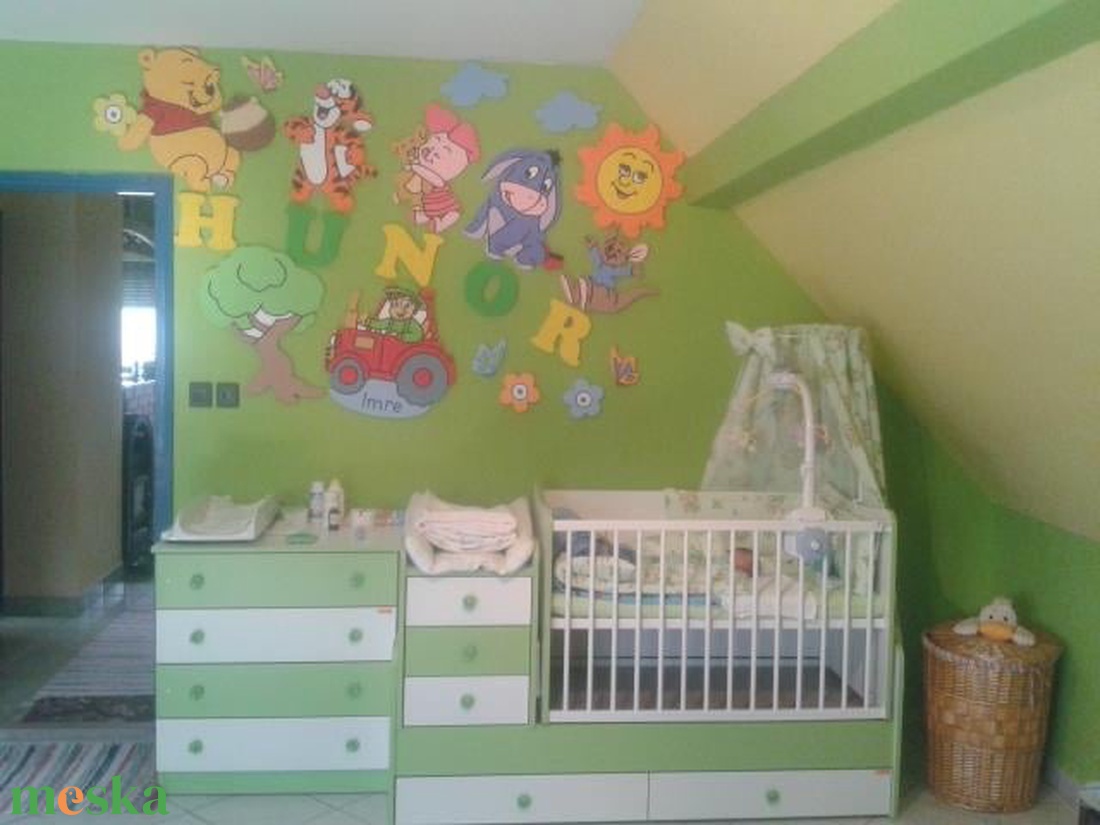 Gyerekszoba babaszoba komplett szett ahogy a képen látod 50cm állatkák 1db névtábla fa nap felhő lepke virág - otthon & életmód - babaszoba, gyerekszoba - babaszoba, gyerekszoba - Meska.hu