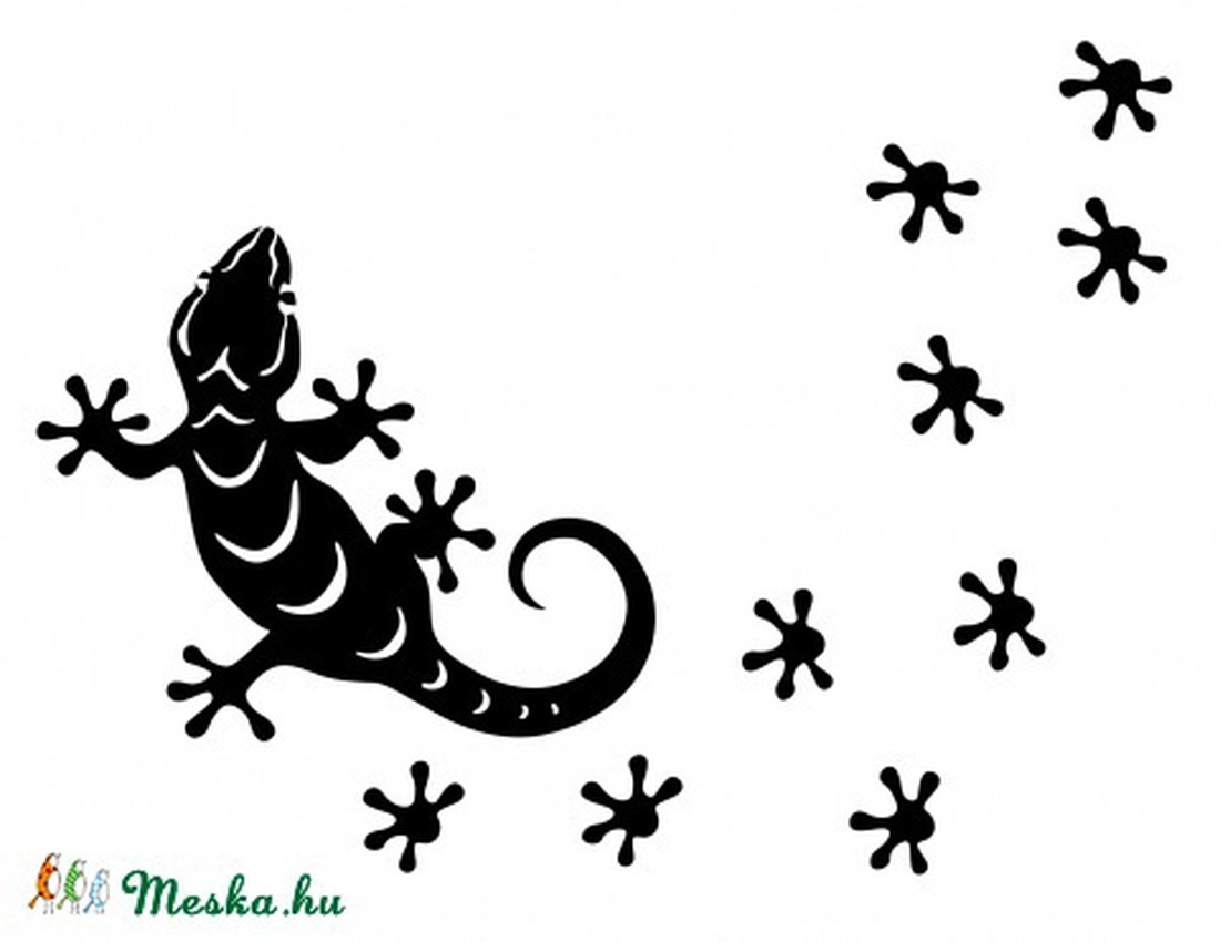 Gekkócska lábnyomokkal -  - Meska.hu