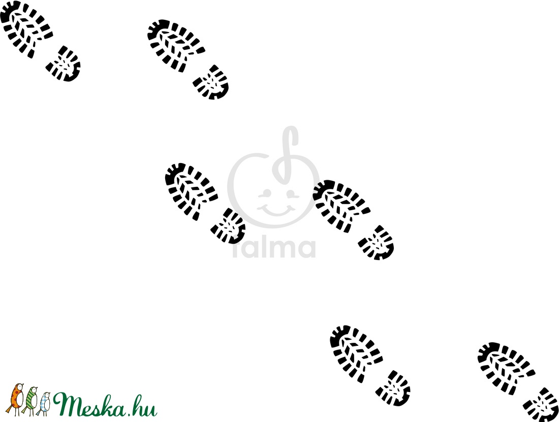 Bakancsnyomok falmatrica -  - Meska.hu