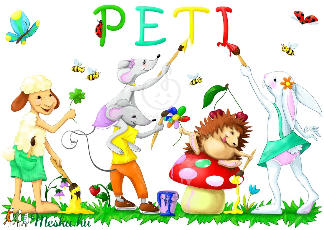 Névre szóló, egyedi falmatrica gyerekszobába -  - Meska.hu