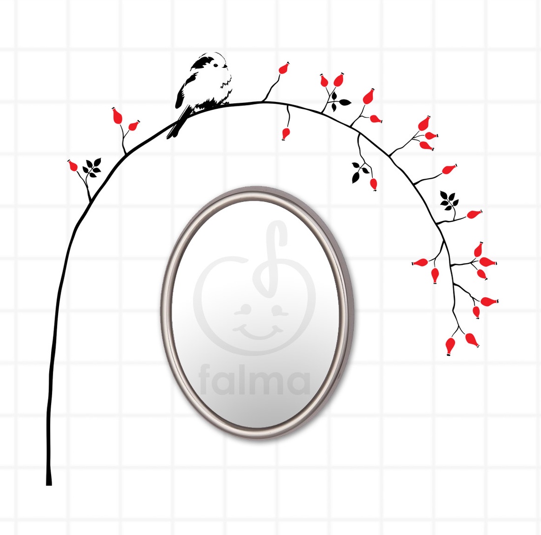 Őszapó  csipkebogyó ágán  falmatrica -  - Meska.hu