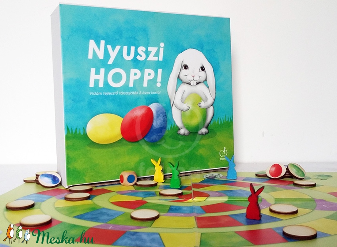 Nyuszis társasjáték óvodás kortól -  - Meska.hu