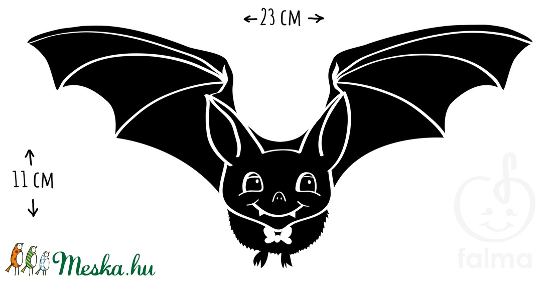 Vidám denevérek - 3db -  - Meska.hu