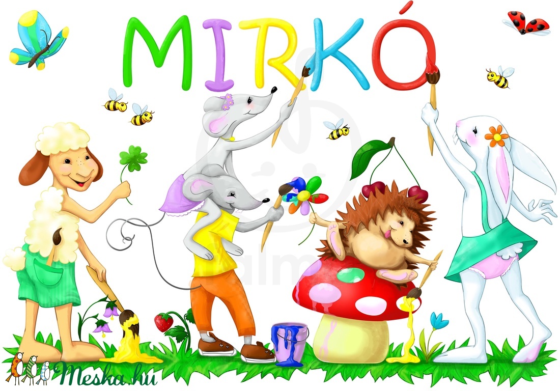 Névre szóló, egyedi falmatrica gyerekszobába -  - Meska.hu