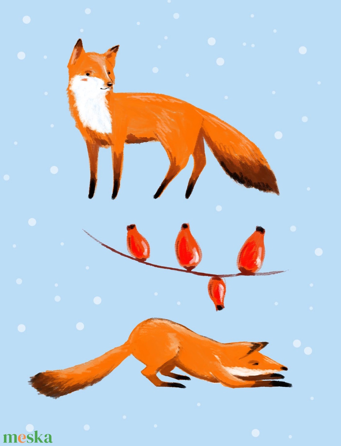 Rókás  fülbevaló - ékszer - fülbevaló - lógó fülbevaló - Meska.hu